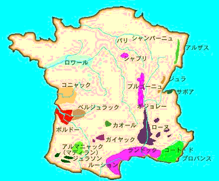 フランスワイン地図